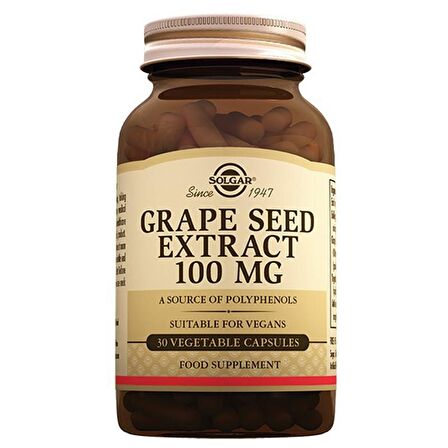 Solgar Sol-gar Grape Seed Extract 100 Mg 30 Bitkisel Kapsül