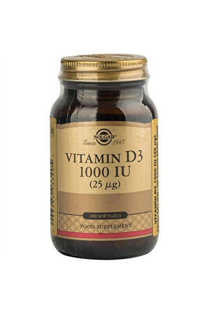 Solgar Vitamin D3 1000ıu 100 Kapsül