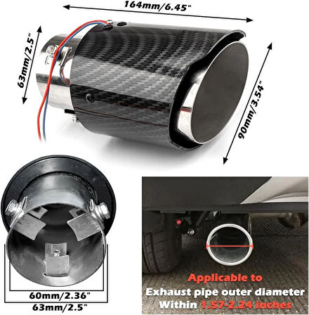 Ayarlanabilir Akrapoviç Eksoz Ucu 90MM Tekli Açık Ağızlı