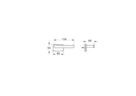 VitrA Base 600 A44134 Tuvalet Kağıtlığı, Krom