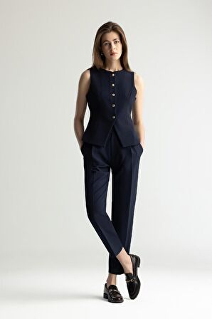 Regular Fit Bisiklet Yaka Yelek