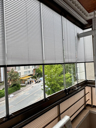 Cam Balkon Ofis Ev Balkon Camı Için Çok Şık Plise Perde