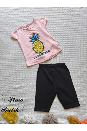 Kız Bebek Şortlu Takım