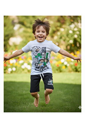 Erkek Çocuk Şortlu Takım, Minecraft