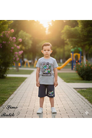 Erkek Çocuk Şortlu Takım, Minecraft