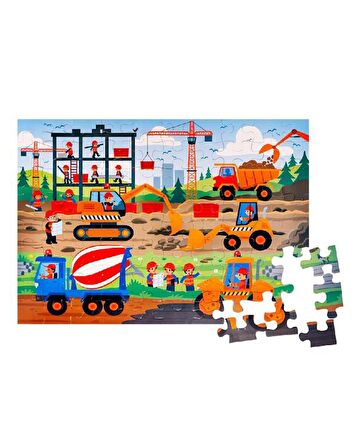 Liman ve İnşaat Alanı 2li Yer Puzzle Set Eolo Yayınları