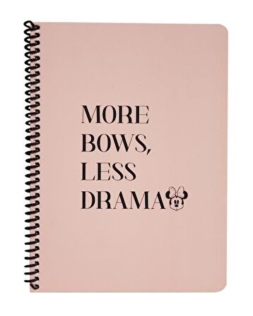 Keskin Color Disney More Bows Less Drama Çizgili Defter 16,5x22,5 80 Yaprak 