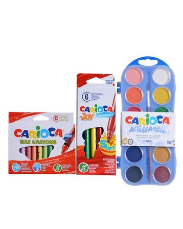 Carioca Yıkanabilir Pastel Boya Keçeli Kalem ve Sulu Boya Seti 