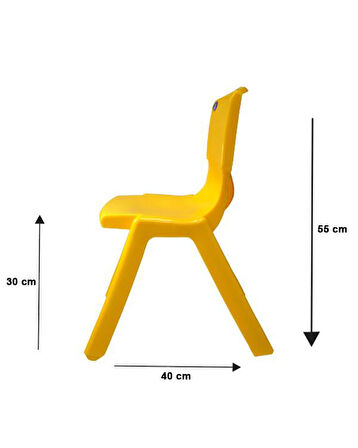 1.Kalite Kırılmaz Çocuk Sandalyesi – Kreş ve Anaokulu Sandalyesi Sarı 5 Adet