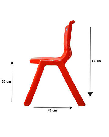 1.Kalite Kırılmaz Çocuk Sandalyesi – Kreş ve Anaokulu Sandalyesi Kırmızı 5 Adet