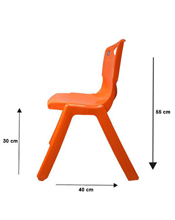 1.Kalite Kırılmaz Çocuk Sandalyesi – Kreş ve Anaokulu Sandalyesi Turuncu