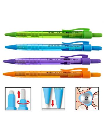 Faber Castell Tri Click Versatil 0.7mm 4 lü Set