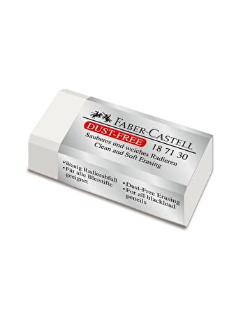 Faber Castell Dust Free Küçük Silgi Beyaz 6 lı 187130