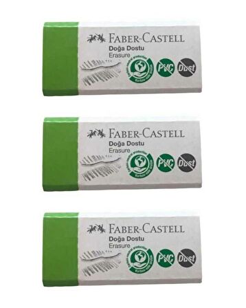 Faber Castell Doğa Dostu Küçük Silgi Dust Free PVC Free 3 lü 187354