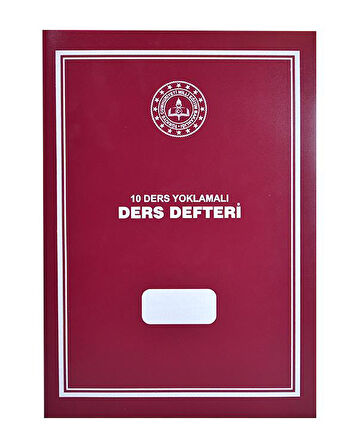  10 Ders Yoklamalı Ders Defteri 28x41 Kırmızı Plastik Kapak