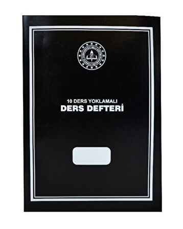 10 Ders Yoklamalı Ders Defteri 28x41 Siyah Plastik Kapak