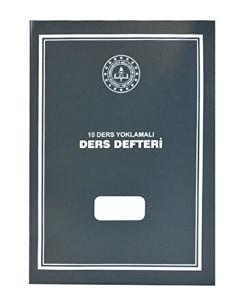 10 Ders Yoklamalı Ders Defteri 28x41 Gri Plastik Kapak