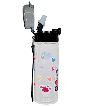 Xoxo Pipetli Siyah Plastik Matara 500 Ml K7592