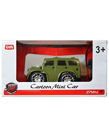 Ctoys Cartoon Mini Car 27 Mhz Full Fonksiyon Uzaktan Kumandalı Yeşil Araba QX3688 94