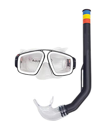 Bermuda Dalış Maskesi ve Şnorkel Seti Siyah SP4449