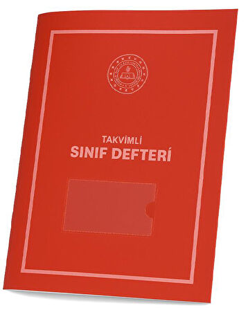 Gülpaş Takvimli Sınıf Defteri Kırmızı Plastik Kapak (İlkokul) 390