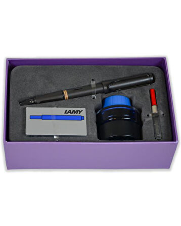 Lamy Safari Dolma Kalem Seti M Uç Mor Kutu Mat Siyah 17DSM