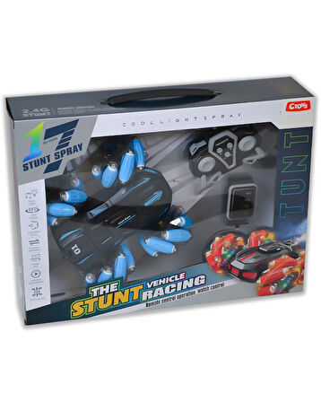 Ctoys 360 Derece Dönen Şarjlı Uzaktan Kumandalı Saatli Araç Mavi G132A
