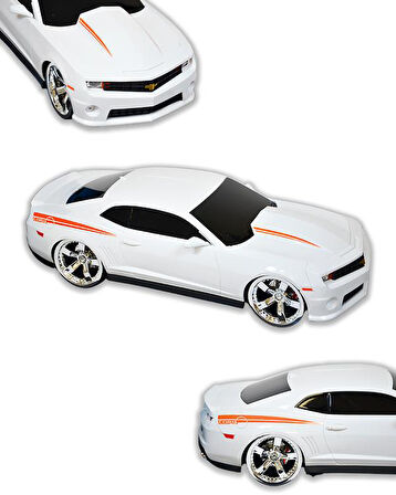 Ctoys 1:14 Ölçekli Chevrolet Copo Camaro Işıklı Uzaktan Kumandalı Araba Beyaz 1402B
