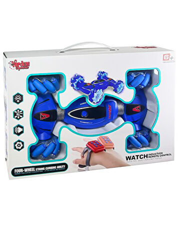 Vardem Bilekten Kontrollü 2.4GHz Işıklı ve Müzikli 4 Teker Tırmanış Aracı Mavi RQ2093