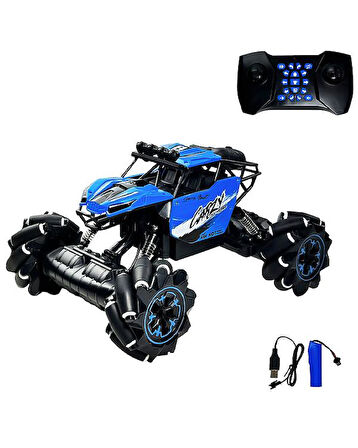 Vardem Uzaktan Kumandalı Full Fonksiyon Şarjlı 2.4GHz 1:16 Off Road Drift Arabası Mavi RQ2051