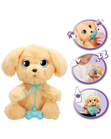 Baby Paws Sesli Yavru Köpek Pelüş Labrador Yeşil Çanta