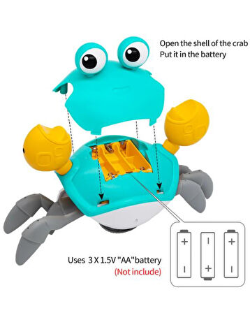 Pasifik Toys Işıklı Sensörlü Yengeç Yeşil QC3Y