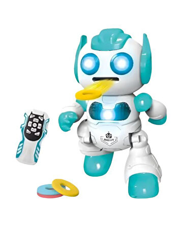 Pasifik Toys Uzaktan Kumandalı Disk Atan Robot Mavi 60630