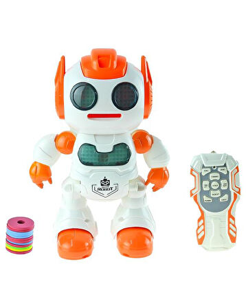 Pasifik Toys Uzaktan Kumandalı Disk Atan Robot Turuncu 60630