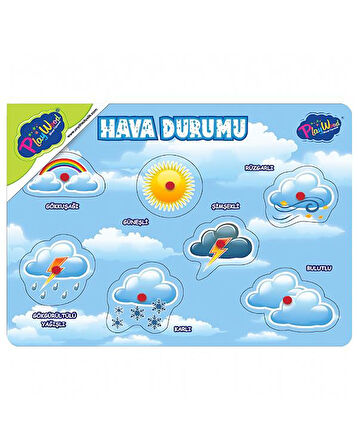Playwood Ahşap Tutmalı Puzzle Hava Durumu ONY284