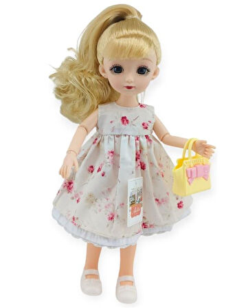 Kızılkaya Anbibi Premium Oyuncak Bebek Aksesuarlı Beyaz Elbiseli WX1962