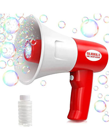 Karsan Oyuncak Köpük Atan Ses Kayıtlı Megafon Kırmızı 44324G