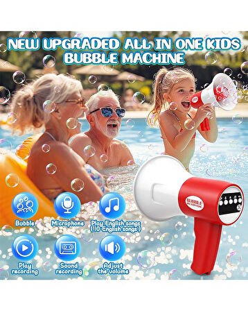 Karsan Oyuncak Köpük Atan Ses Kayıtlı Megafon Kırmızı 44324G