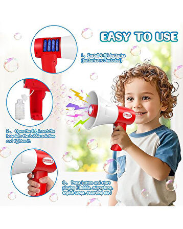 Karsan Oyuncak Köpük Atan Ses Kayıtlı Megafon Kırmızı 44324G