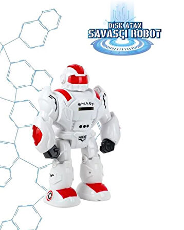 Birlik Oyuncak Uzaktan Kumandalı Full Fonksiyonlu Disk Atan Savaşçı Robot Kırmızı 27115