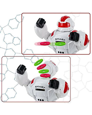 Birlik Oyuncak Uzaktan Kumandalı Full Fonksiyonlu Disk Atan Savaşçı Robot Kırmızı 27115