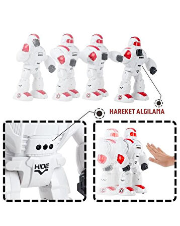 Birlik Oyuncak Uzaktan Kumandalı Full Fonksiyonlu Disk Atan Savaşçı Robot Kırmızı 27115