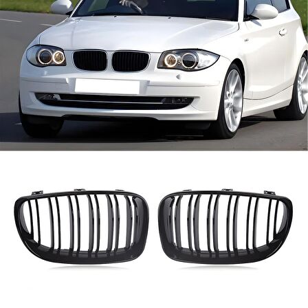 S-Dizayn Bmw 1 Serisi E81/E87 Ön Panjur Böbrek Mat Siyah M1 Model 2008-2012