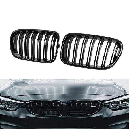 S-Dizayn Bmw X3 F25 Ön Panjur Böbrek Parlak Siyah Piano Black M X3 Model 2011-2013