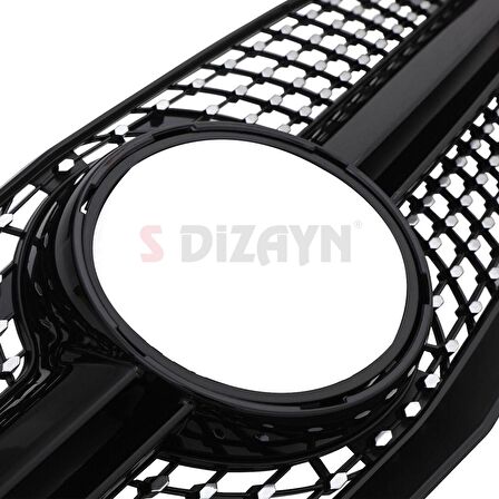 S-Dizayn Mercedes E-Class W212 Ön Panjur Parlak Siyah Piano Black Diamond Model 2009-2013