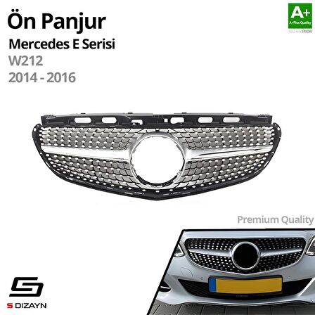 S-Dizayn Mercedes E-Class W212 Ön Panjur Krom Diamond Model 2014-2016