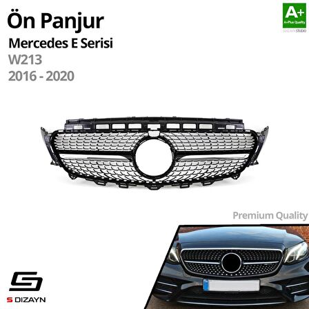 S-Dizayn Mercedes E-Class W213 Ön Panjur Parlak Siyah Piano Black Diamond Model 2016-2020