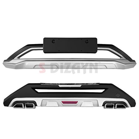 S-Dizayn Hyundai Tucson Ön ve Arka Tampon Koruma Difüzör Seti 2021 Üzeri A+ Kalite