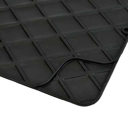 Renault Latitude Havuzlu Pufi Diamond 3D Universal Paspas Siyah