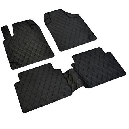 Hyundai Santa Fe 3D Pufi Diamond Universal Paspas Siyah